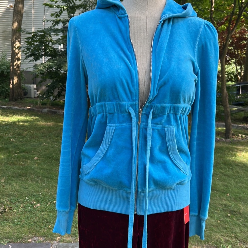 Velour juicy jacket Turquoise size large - Picture 4 of 5